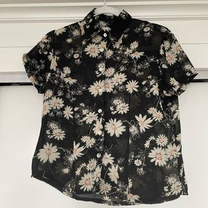 NL Vintage Sheer Floral Buttondown